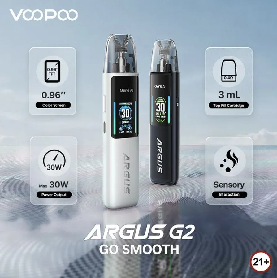VOOPOO Argus G2 註油主機 | 30W強勁輸出 | 0.96吋彩色互動螢幕 | 阿格斯系列原廠正品